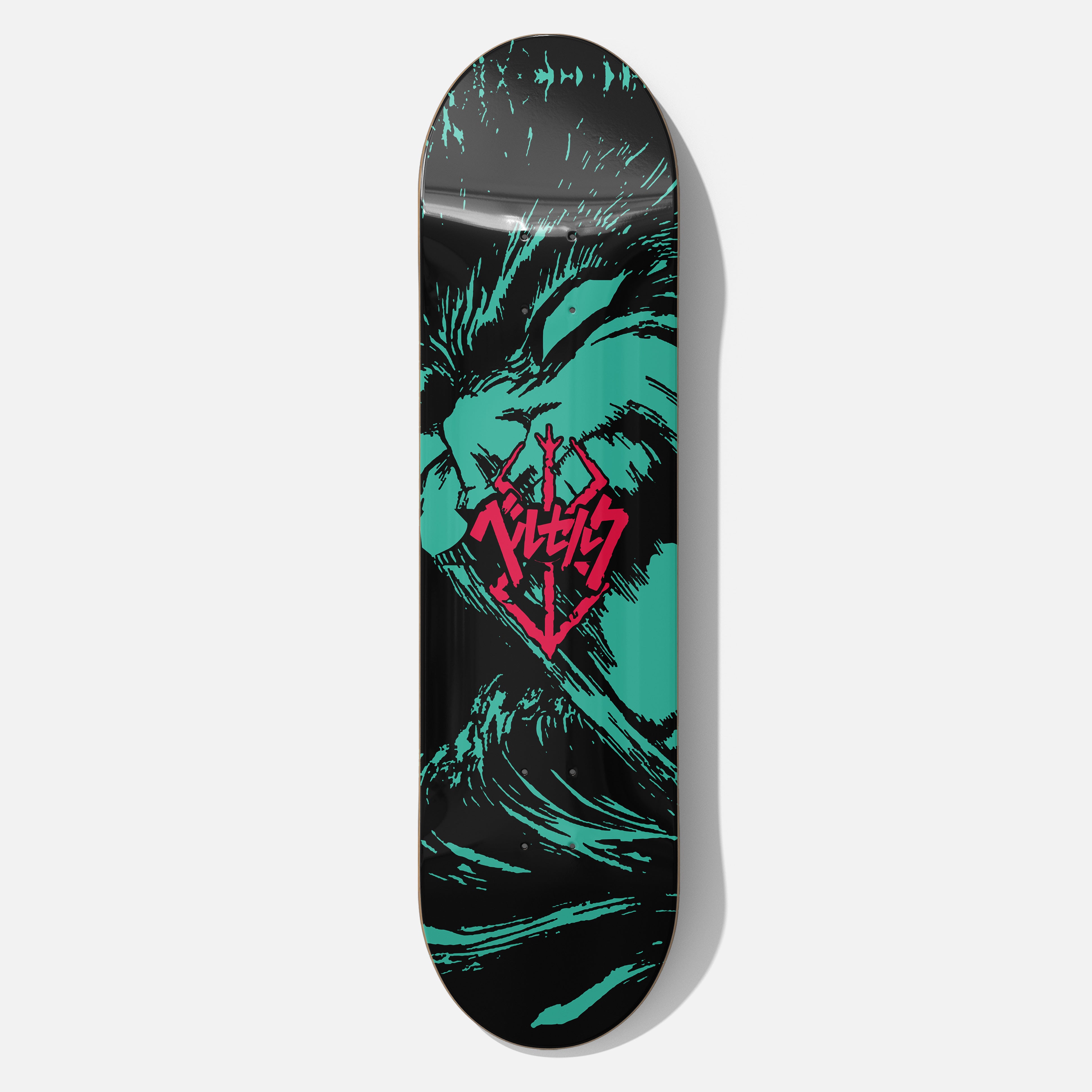 Grunge Berserk Guts Anime Skate Deck, Manga Skateboard Wall Art