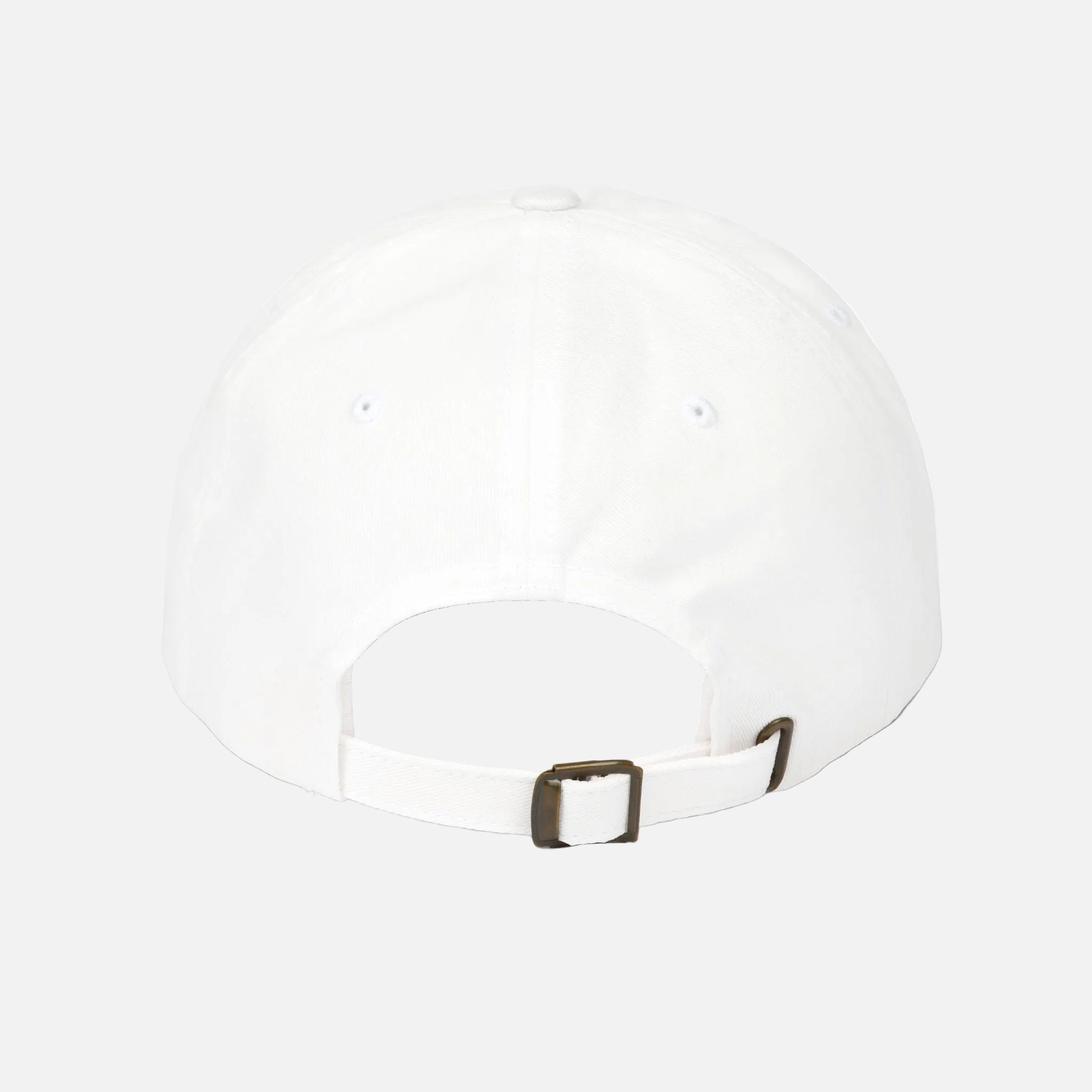 back of blank white dad hat