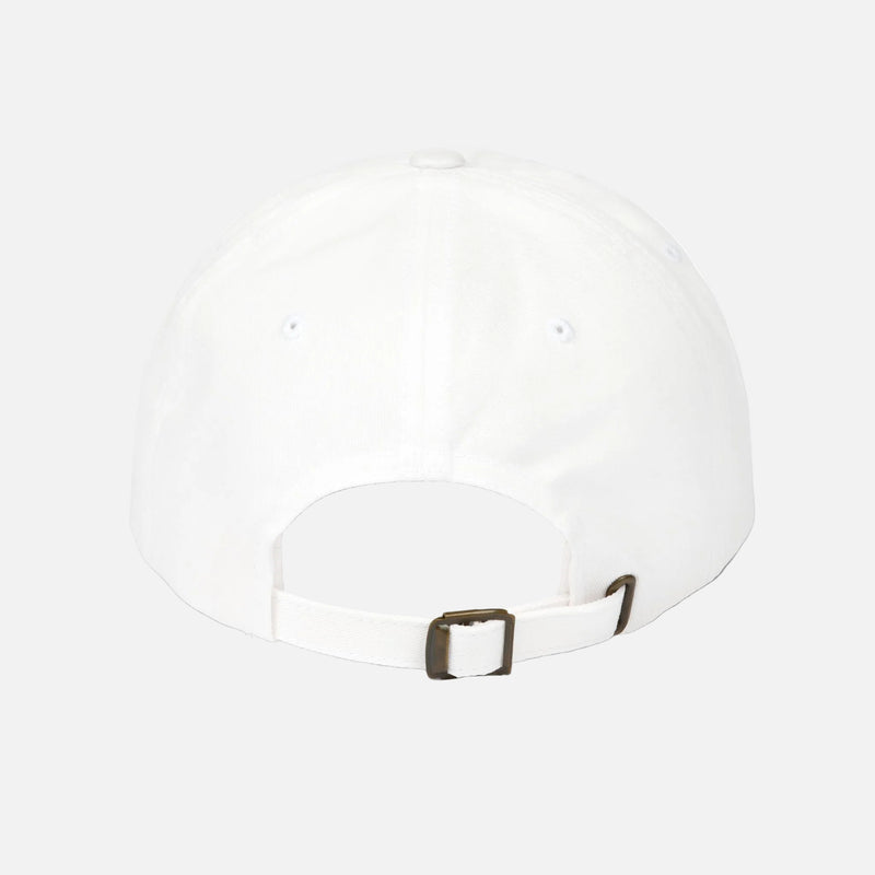back of blank white dad hat