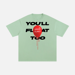 it horror movie graphic tee light green for sale at throwbacks