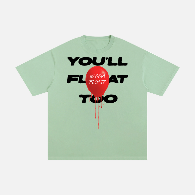 it horror movie graphic tee light green for sale at throwbacks