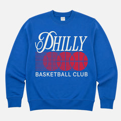Throwback 1990s Philadelphia 76ers NBA streetwear sweatshirt with retro sixers basketball graphic