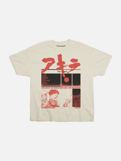 Akira Manga Anime washed graphic tee shirt streetwear