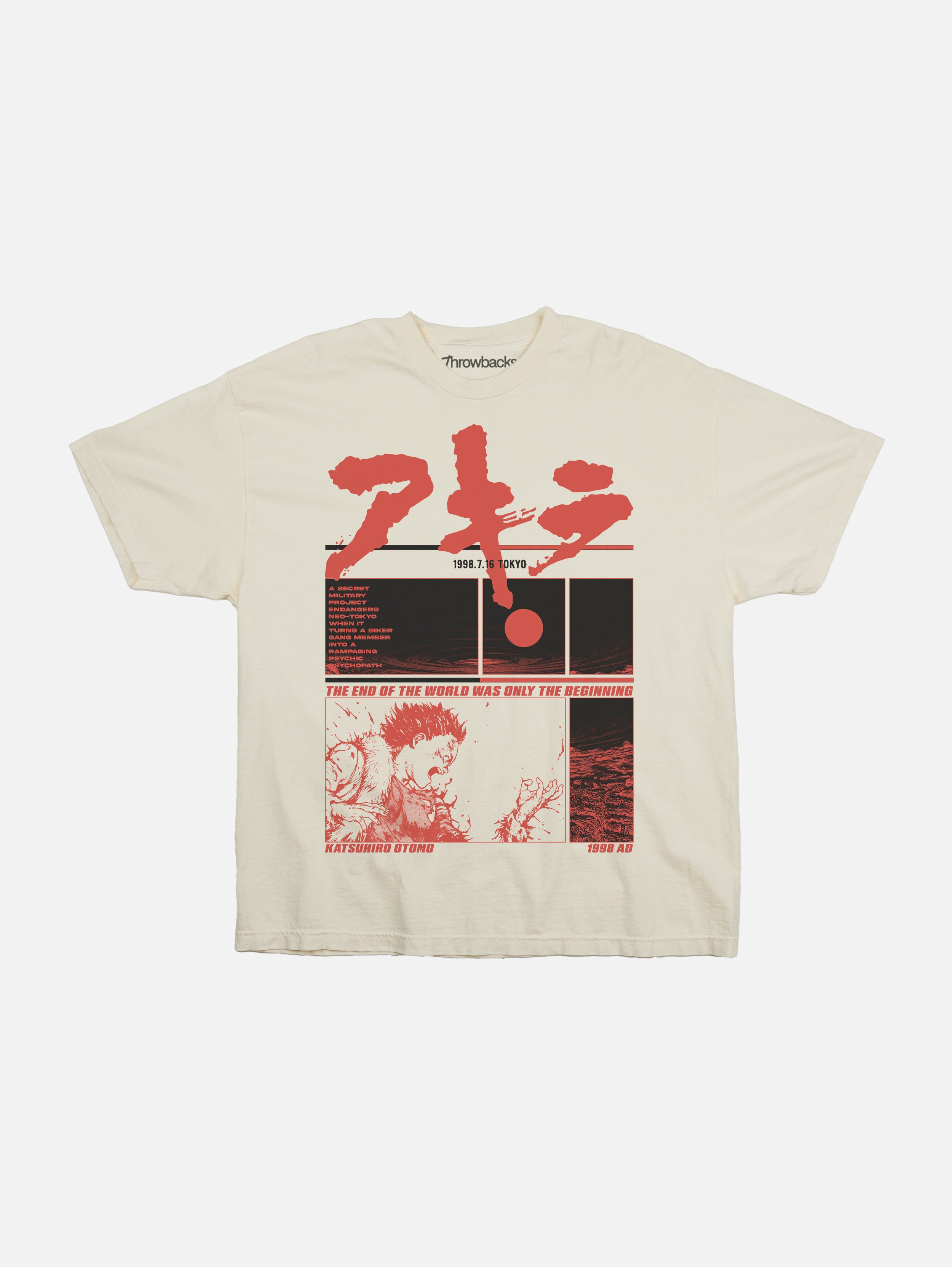 Akira Manga Anime washed graphic tee shirt streetwear