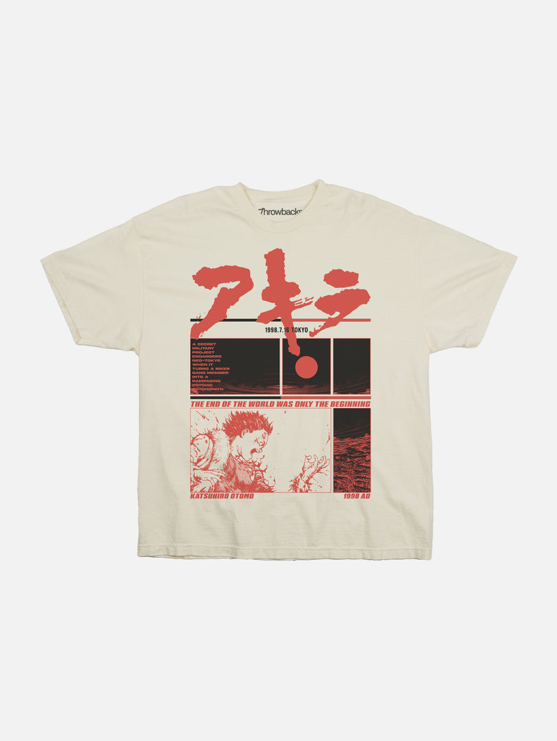 Akira Manga Anime washed graphic tee shirt streetwear