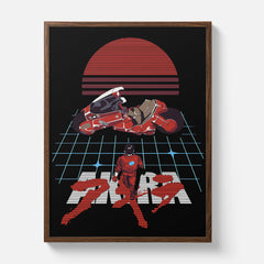 Retro Akira 80's Style Akira Anime Framed Poster Print for Japanese Manga FAns