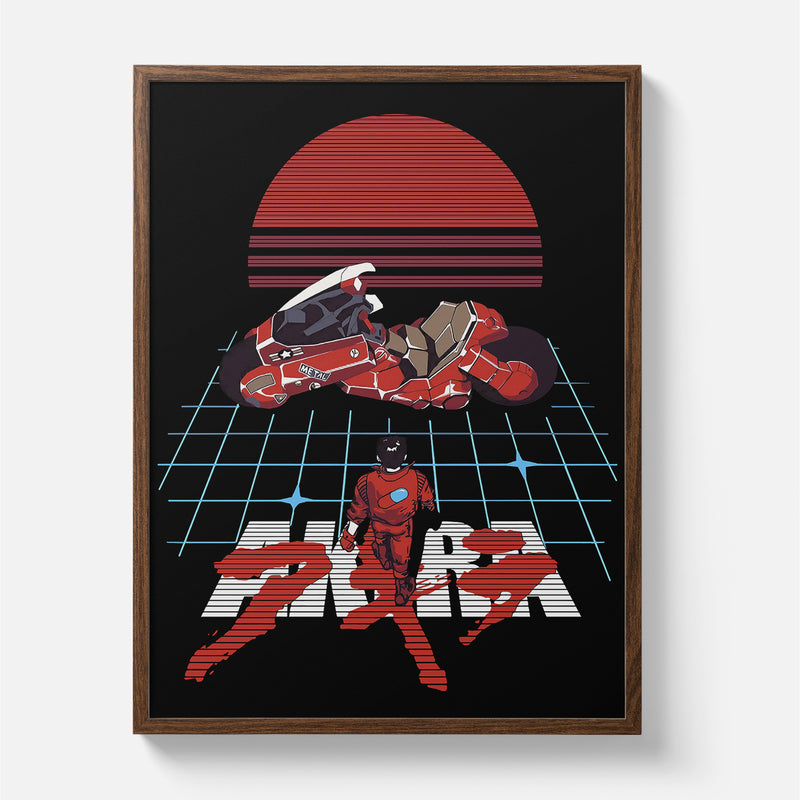 Retro Akira 80's Style Akira Anime Framed Poster Print for Japanese Manga FAns