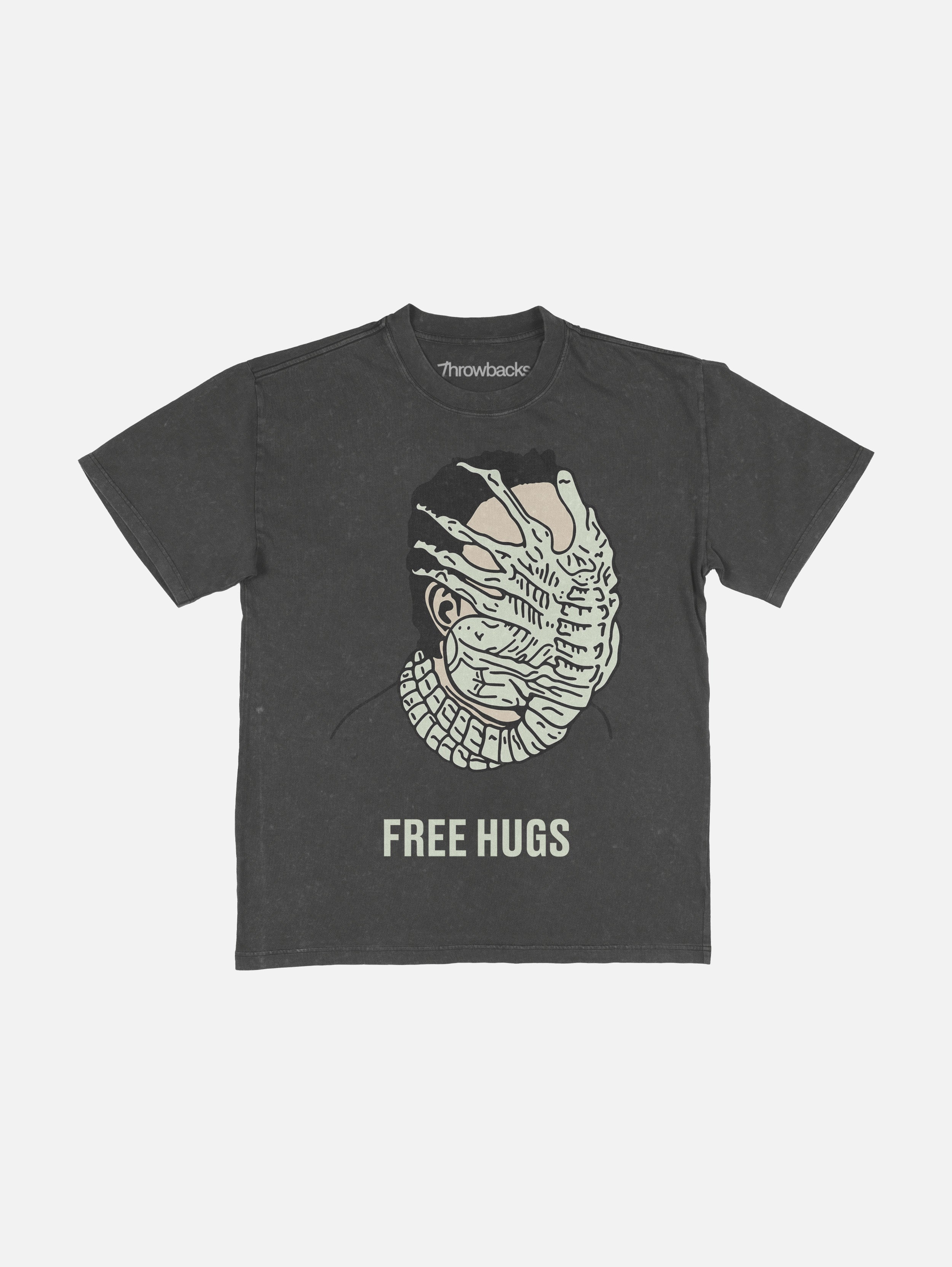 Funny Alien Movie Face Hugger Free Hugs Graphic T-Shirt