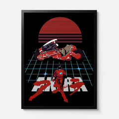 Premium Akira 80's Style Anime Poster, Framed or unframed retro Akira manga wall art home decor