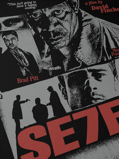 Framed David Fincher Se7en alternate custom movie poster 