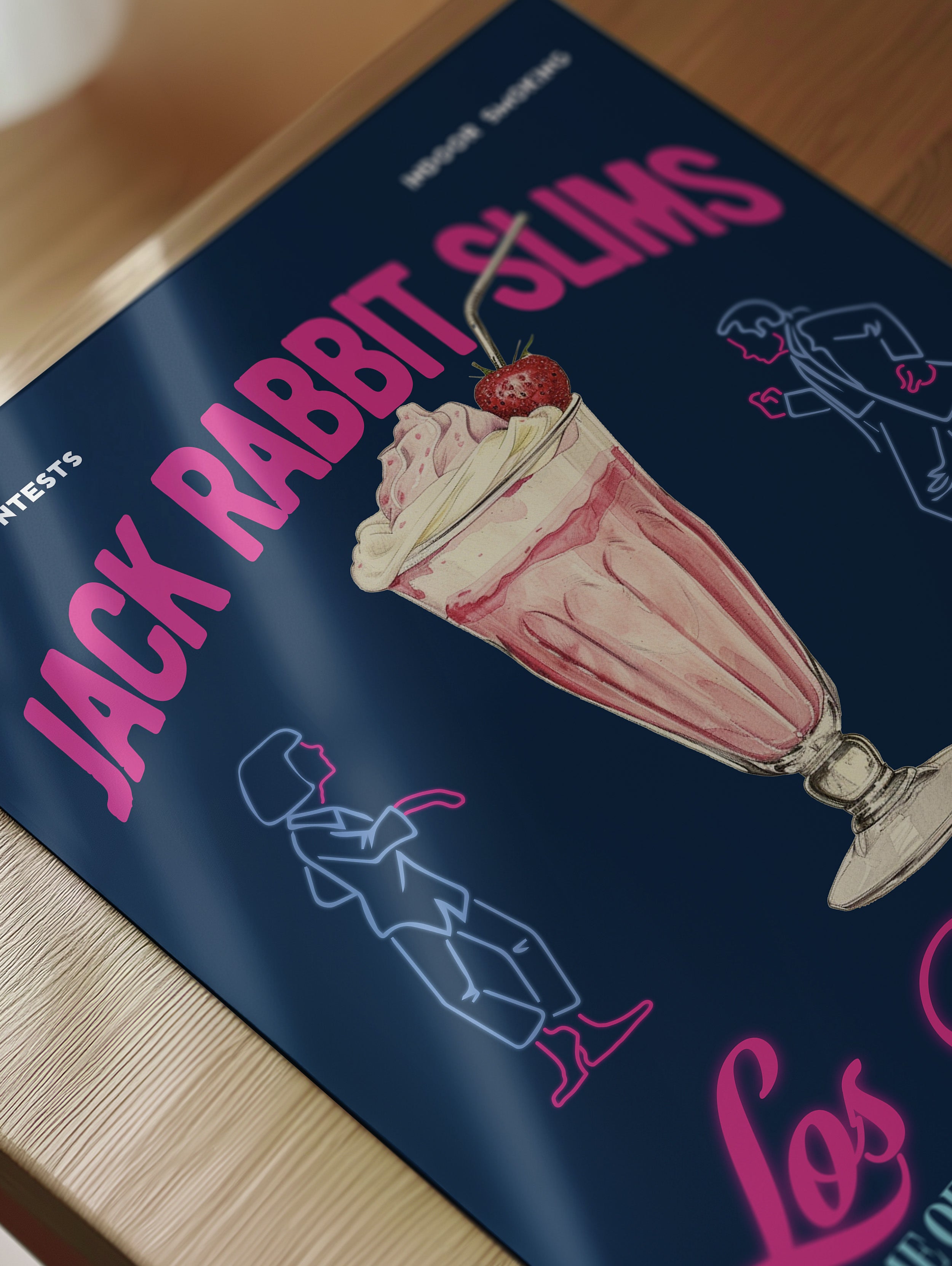 Jack Rabbit Slims Pulp Fiction Retro Movie Poster Print Wall Art