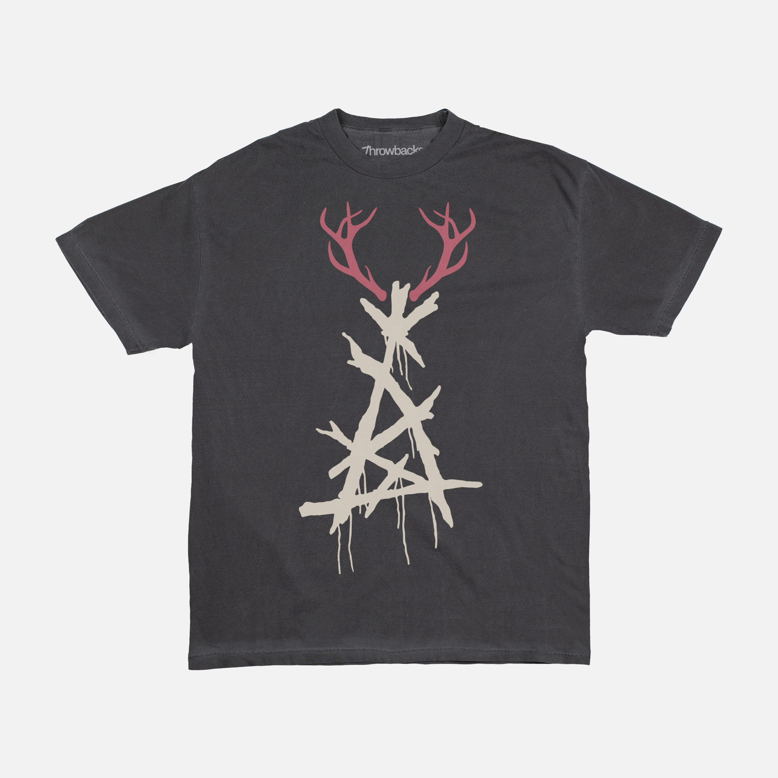 Carcosa Deer Antlers Graphic T-Shirt