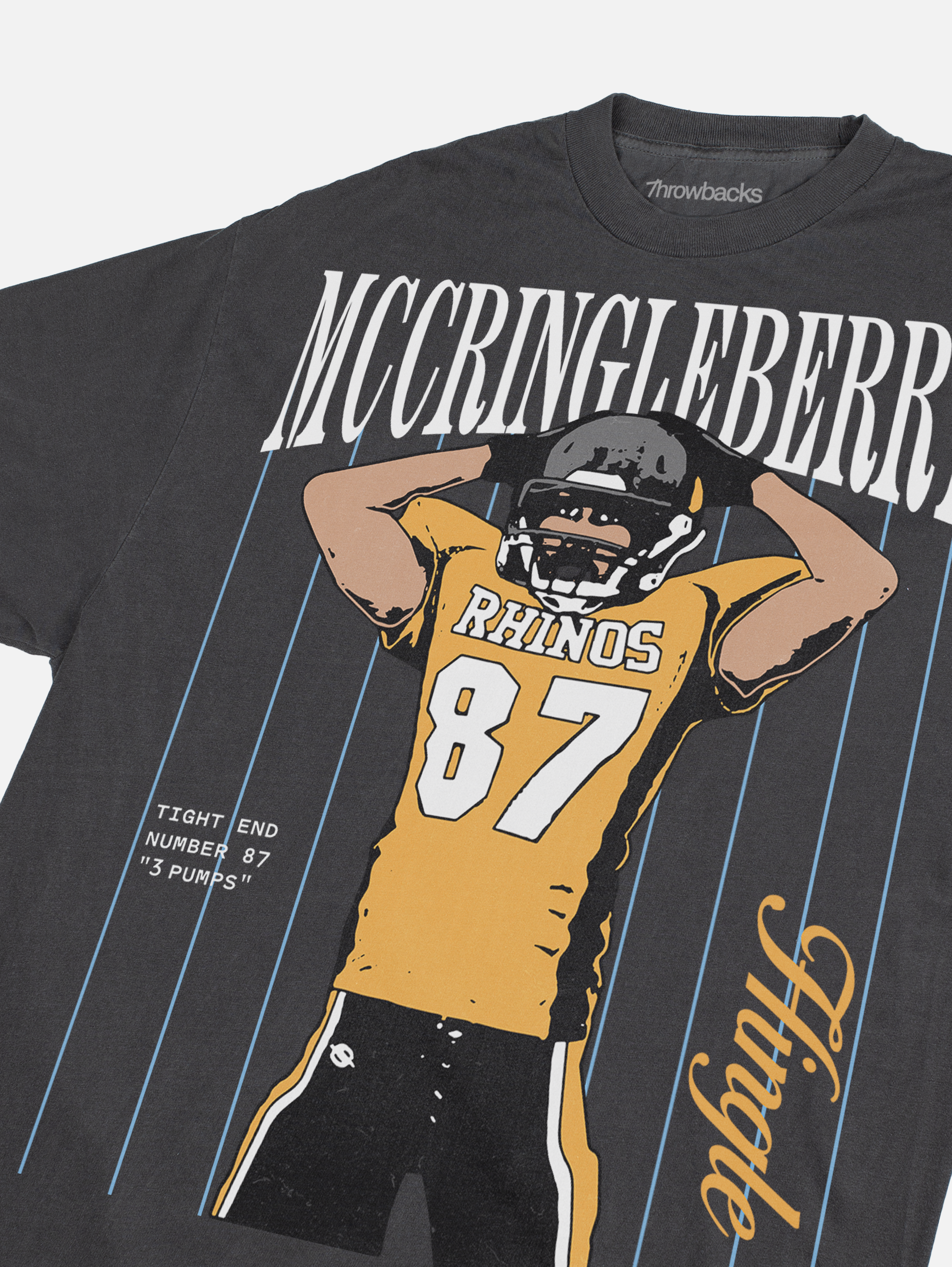 Funny Key and Peele Hingle McCringleberry Retro Football Graphic Tee Shirt