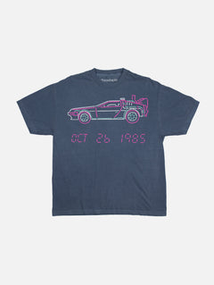 Retro Back to the Future Movie Streetwear Delorean Graphic Tee Shirt