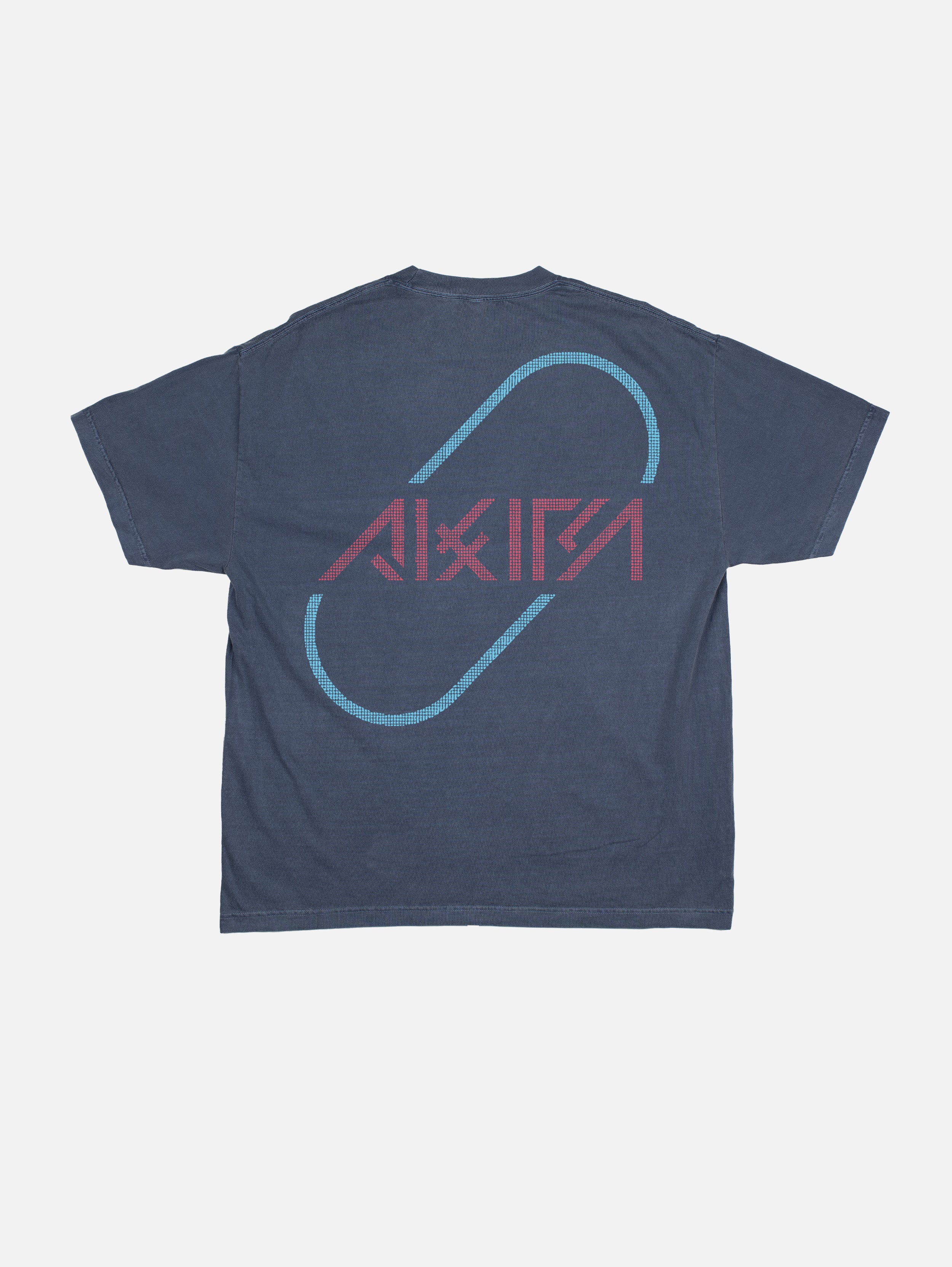 Retro Akira anime graphic tee shirt with front and back print