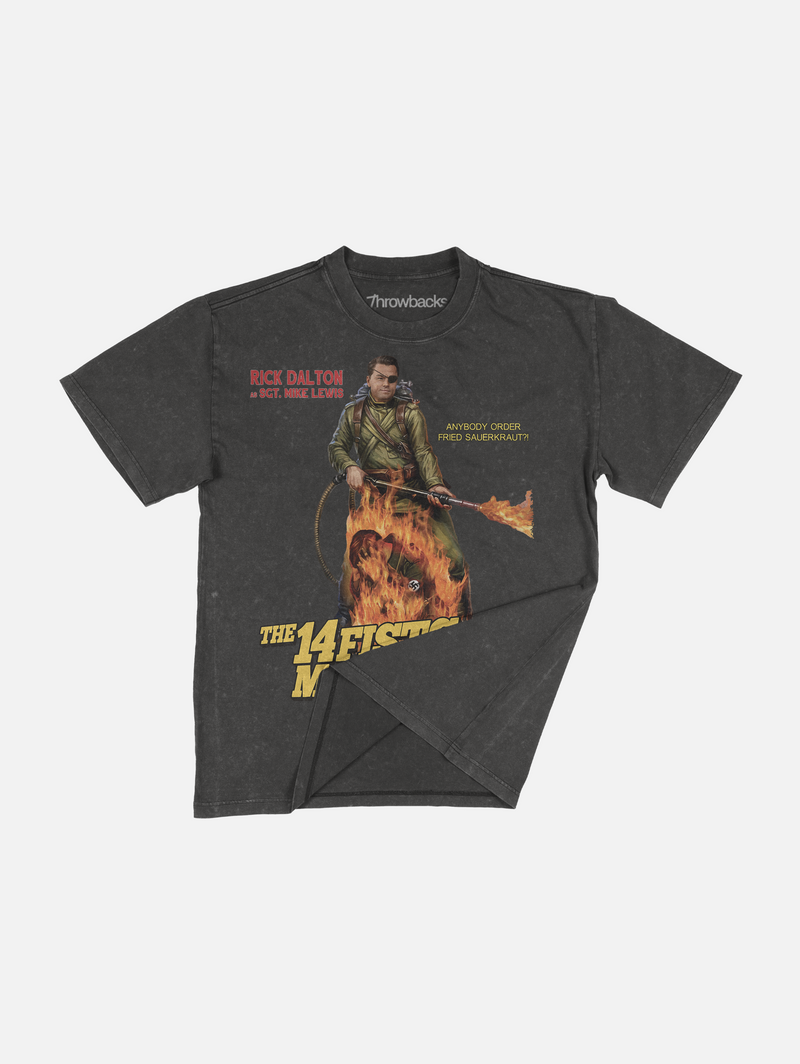 Retro once upon a time in hollywood rick dalton 14 fists of mccluskey  movie t-shirt