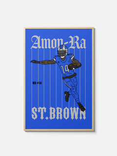 Amon-Ra St. Brown Detroit Lions Football Poster