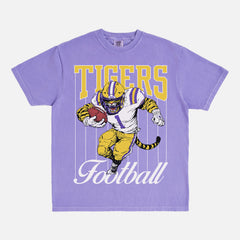 Cute Vintage LSU Tigers mascot college football pinstripes graphic t-shirt comfort colors
