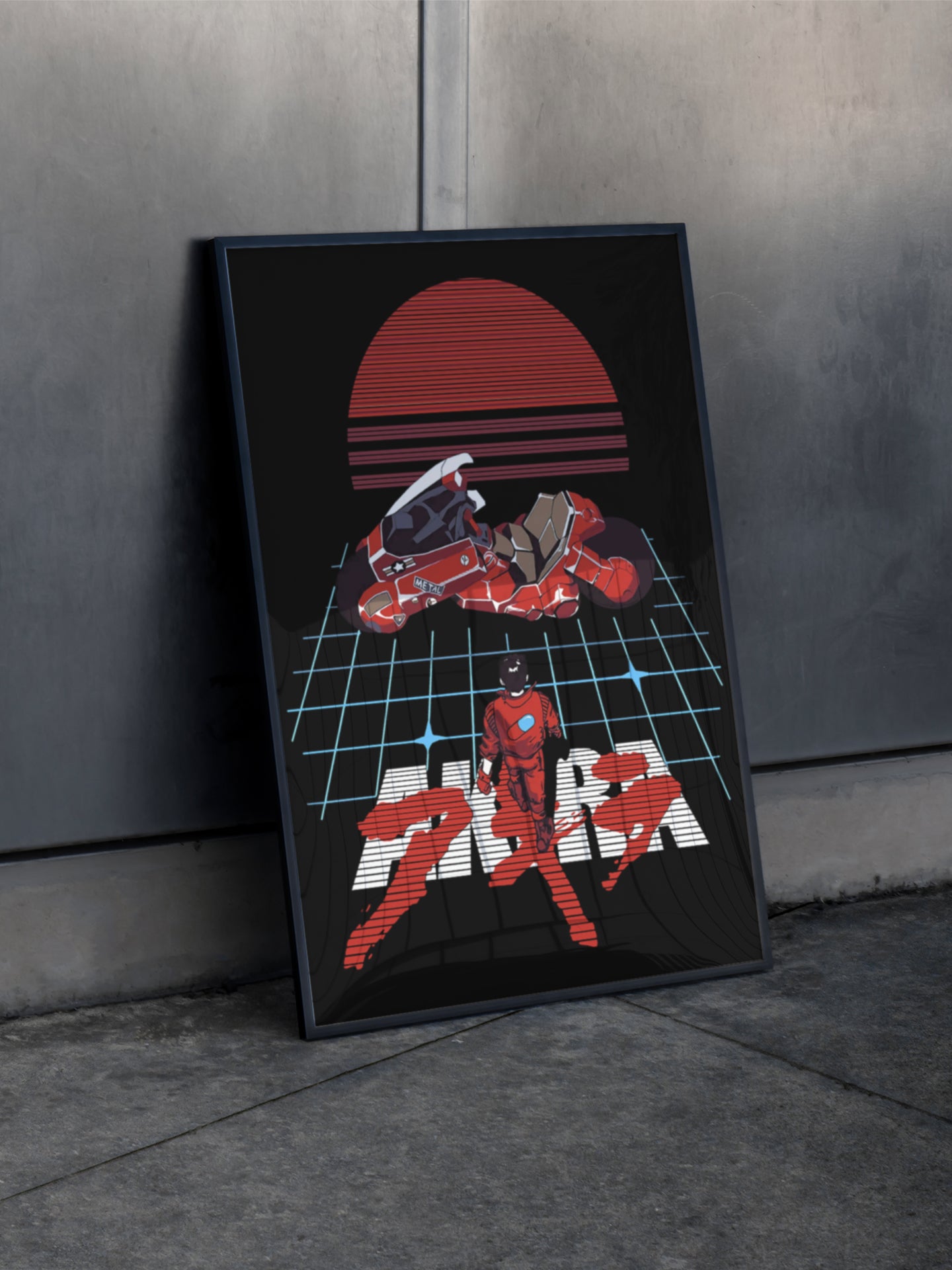 Premium Akira 80's Style Anime Poster, Framed or unframed retro Akira manga wall art home decor