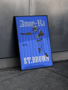 Amon-Ra St. Brown Detroit Lions Football Poster