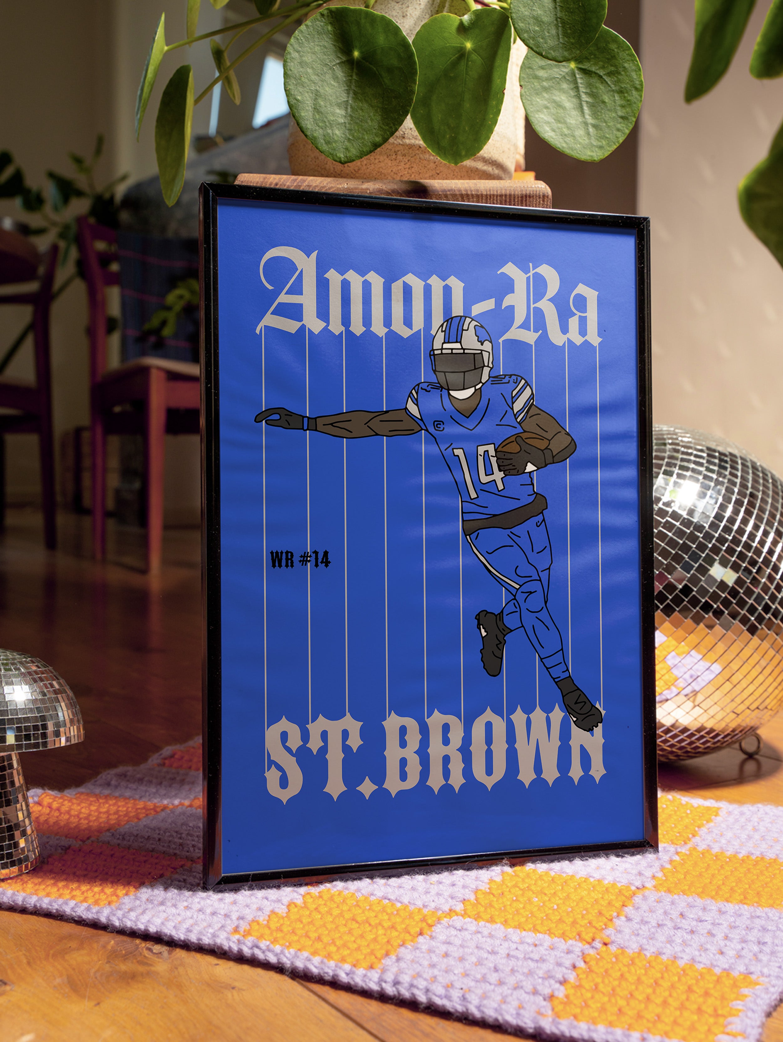 Amon-Ra St. Brown Detroit Lions Football Poster