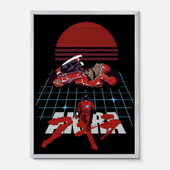 Premium Akira 80's Style Anime Poster, Framed or unframed retro Akira manga wall art home decor