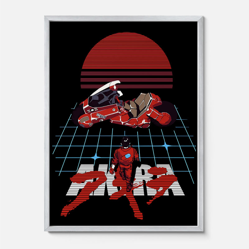 Premium Akira 80's Style Anime Poster, Framed or unframed retro Akira manga wall art home decor