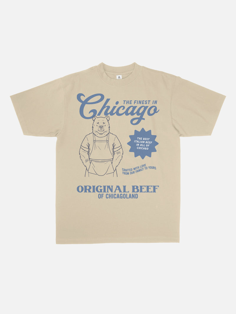 Beige The Bear TV show retro original beef promo graphic tee