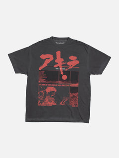 Akira Manga Anime washed graphic tee shirt streetwear