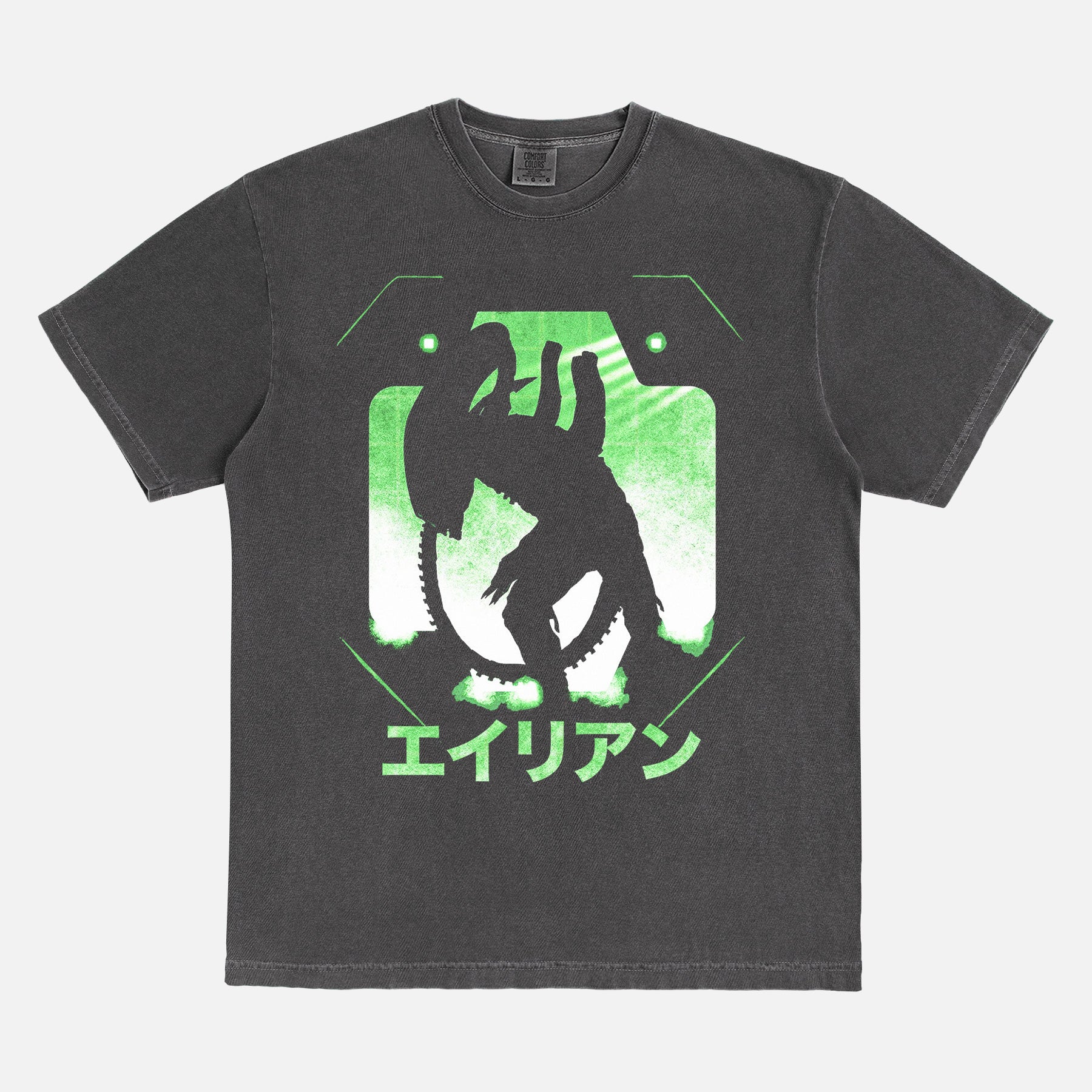 Distressed heavyweight Alien movie t-shirt for 1979 original ridley scott alien film fans