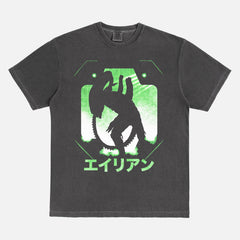 Distressed heavyweight Alien movie t-shirt for 1979 original ridley scott alien film fans