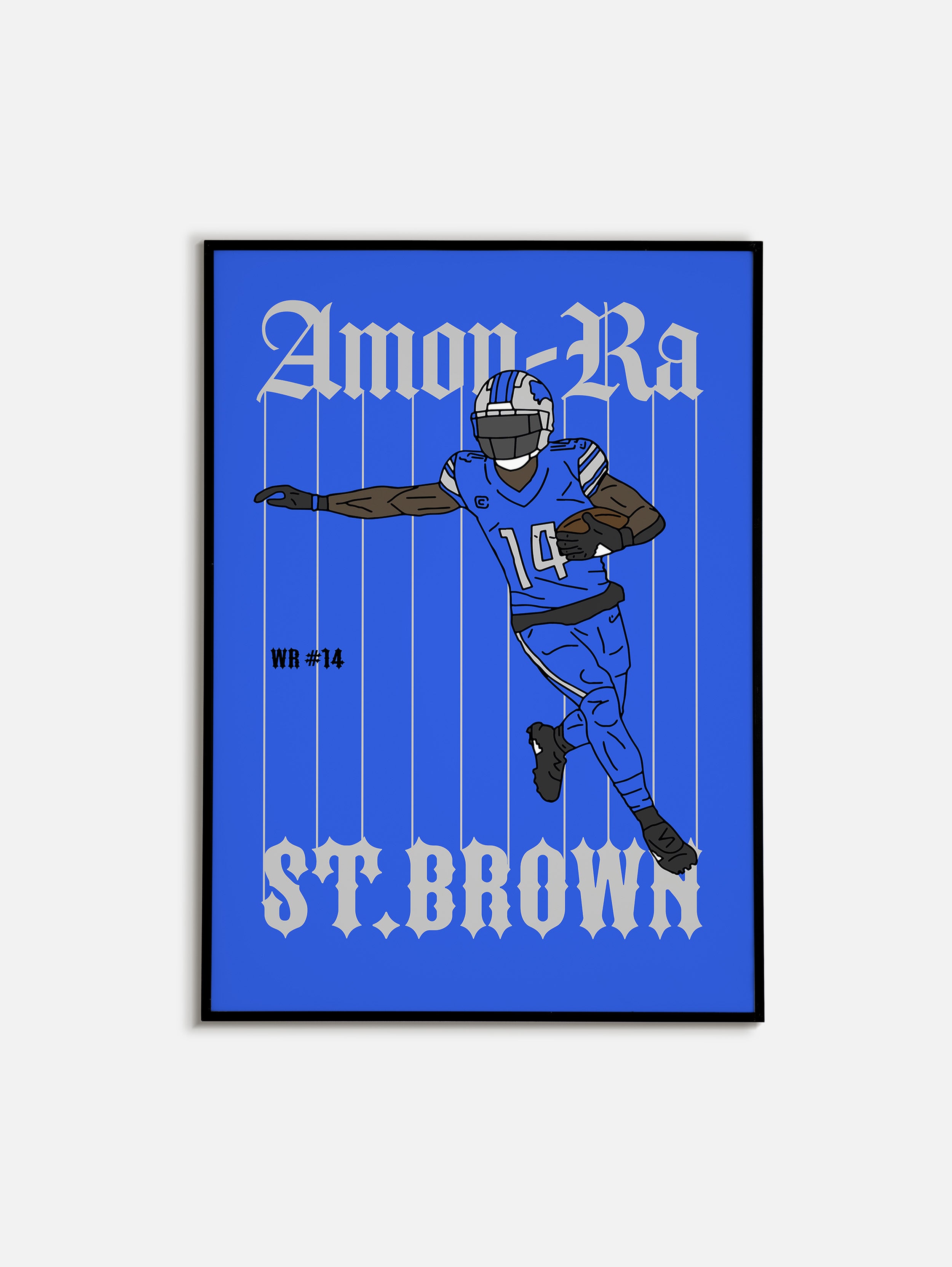 Amon-Ra St. Brown Detroit Lions Football Poster