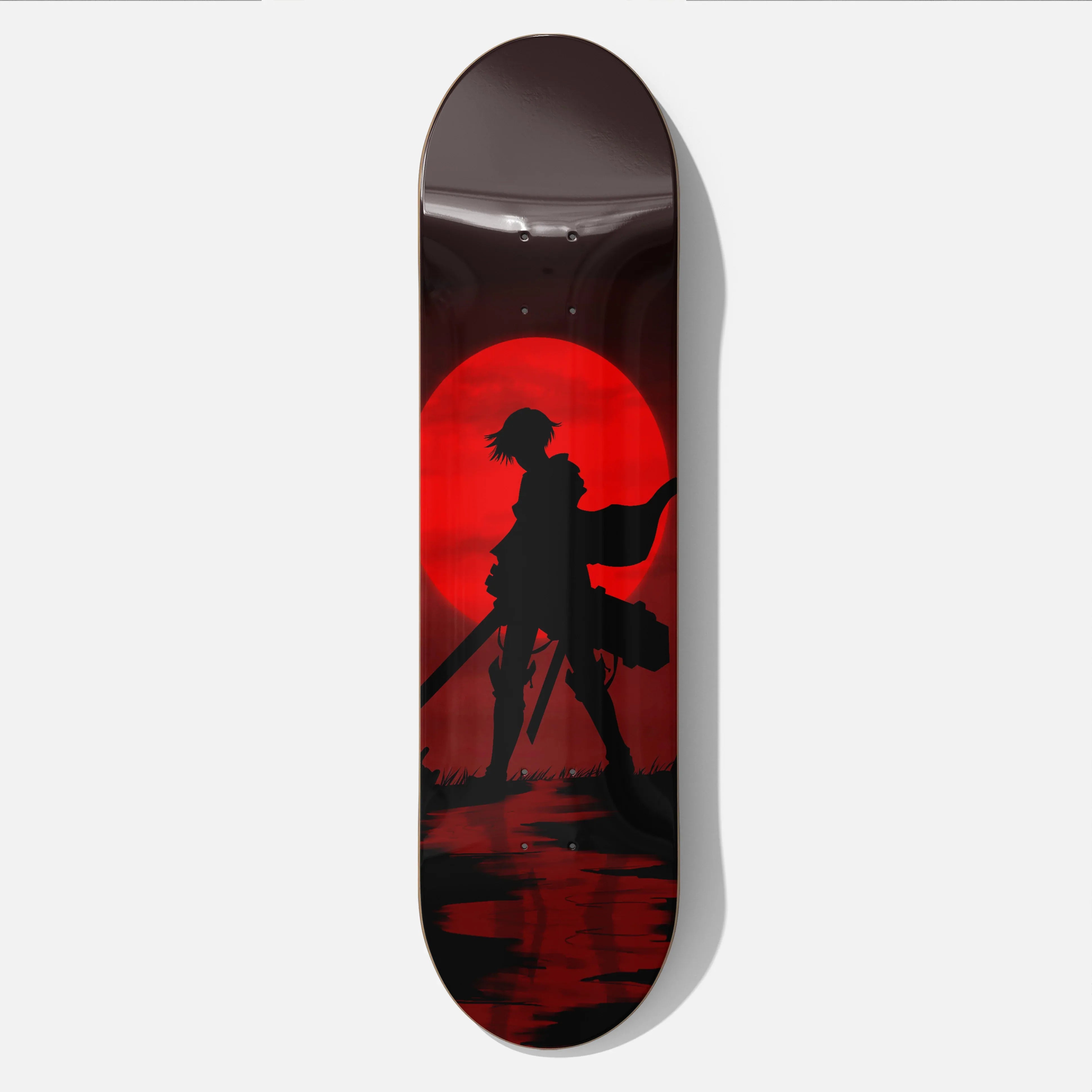 Attack on Titan skateboard, retro anime manga series skate deck wall art memorabilia