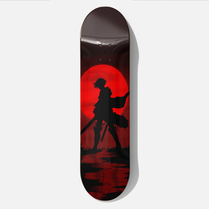 Attack on Titan skateboard, retro anime manga series skate deck wall art memorabilia