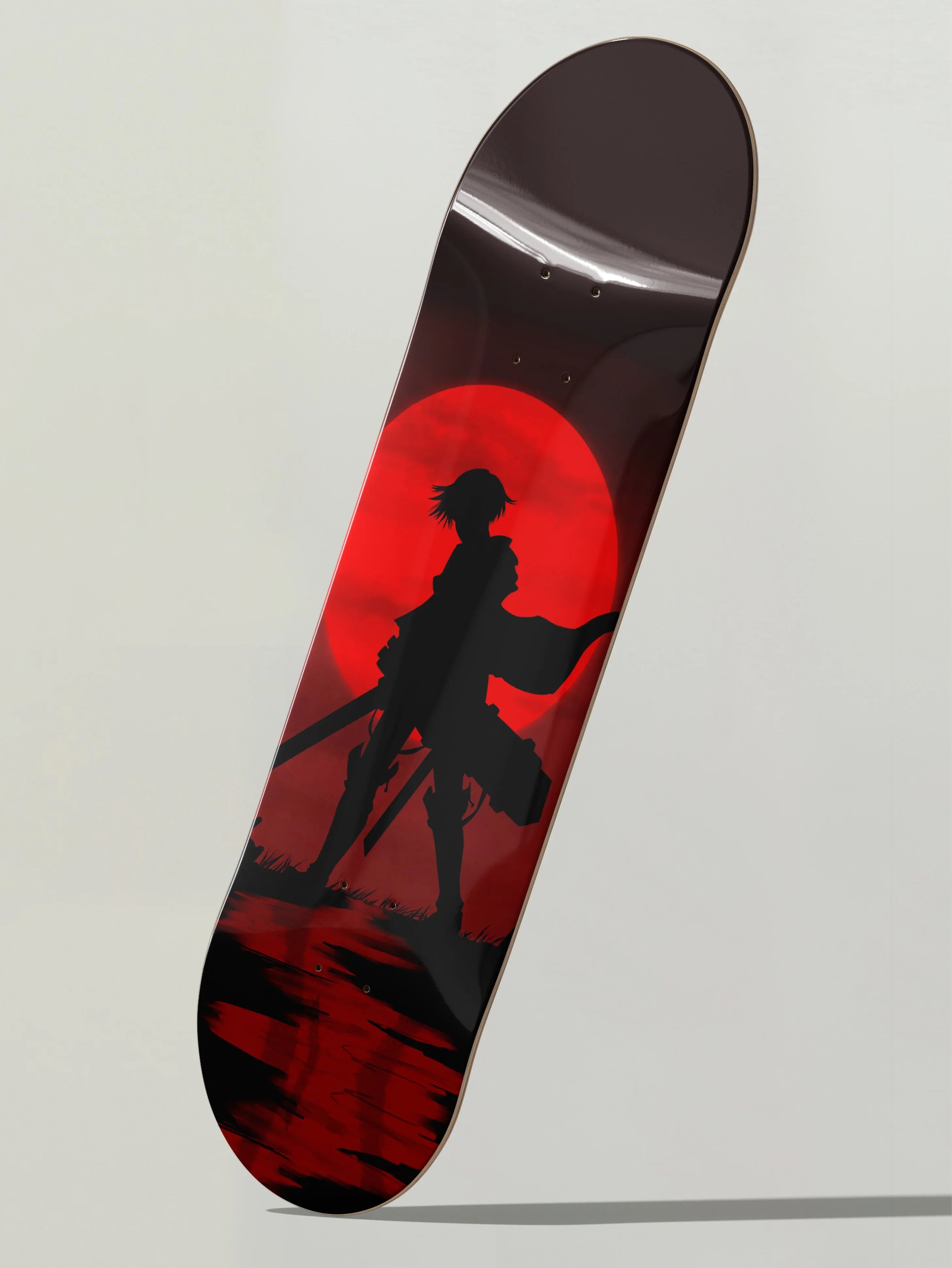 Attack on Titan skateboard, retro anime manga series skate deck wall art memorabilia
