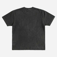 back of washed black graphic t-shirt for sale at Throwbacks