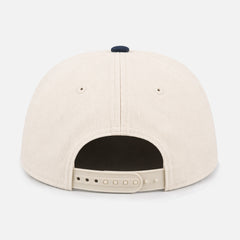 Back of a custom embroidered two town snapback hat for sale at Throwbacks