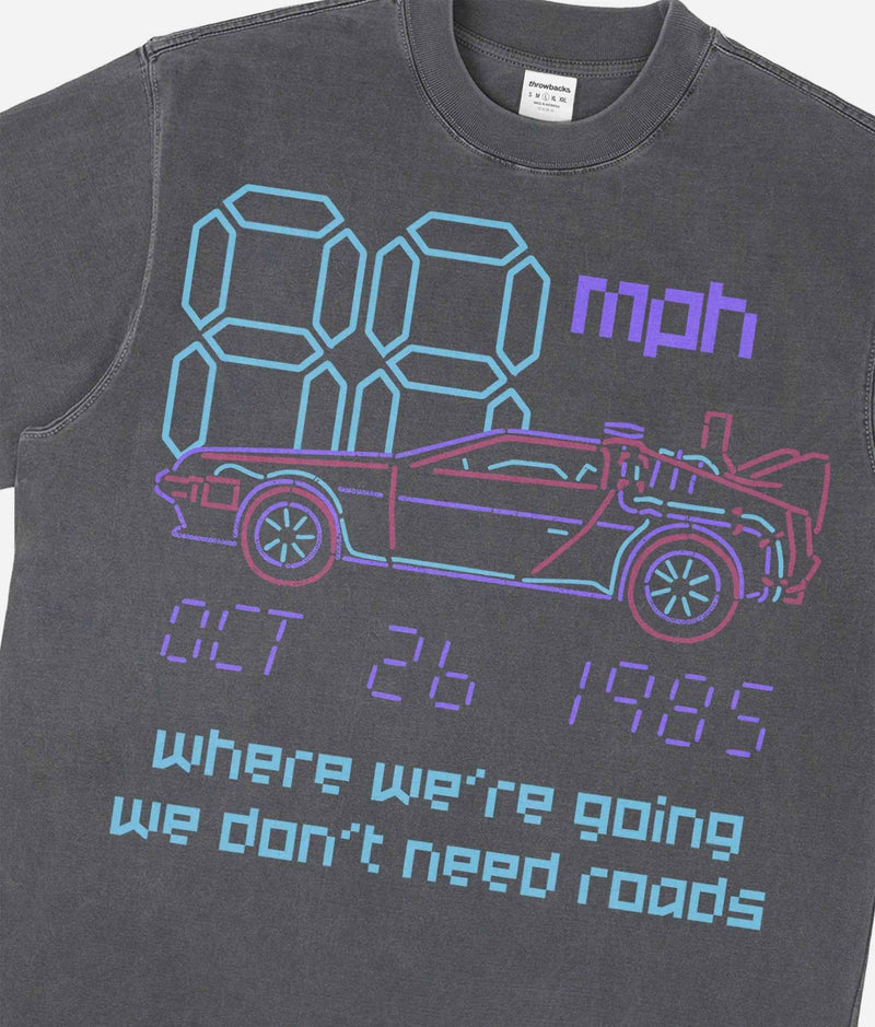 We Don't Need Roads Delorean Movie Shirt