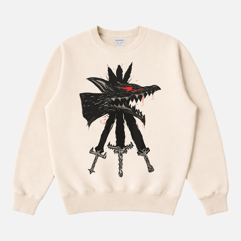 Beige Berserk Beast of Darkness Sketch Sweatshirt 