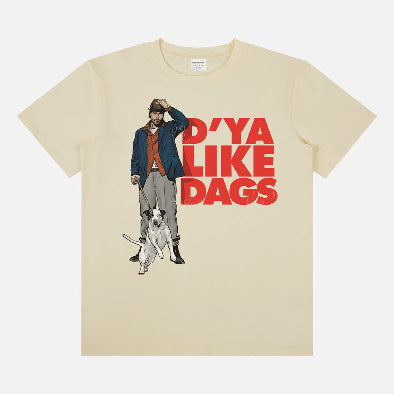 Funny Snatch 2000 movie t-shirt with Brad Pitt Mickey and dog and large movie quote text