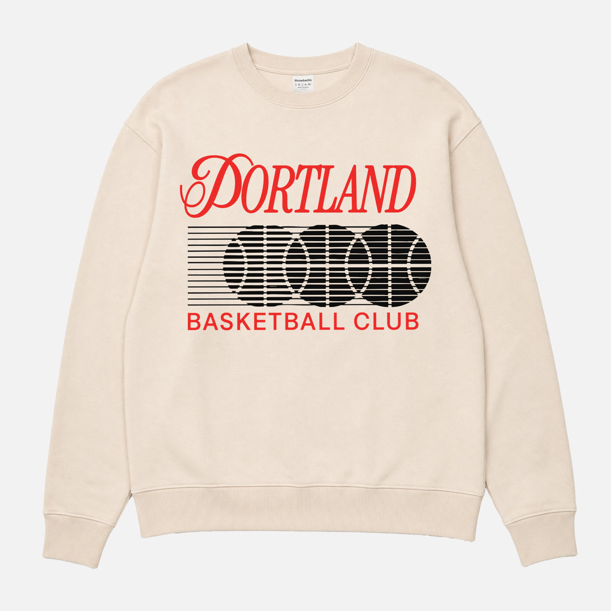 Retro 80s and 90s portland trailblazers streetwear basketball crewneck sweatshirt