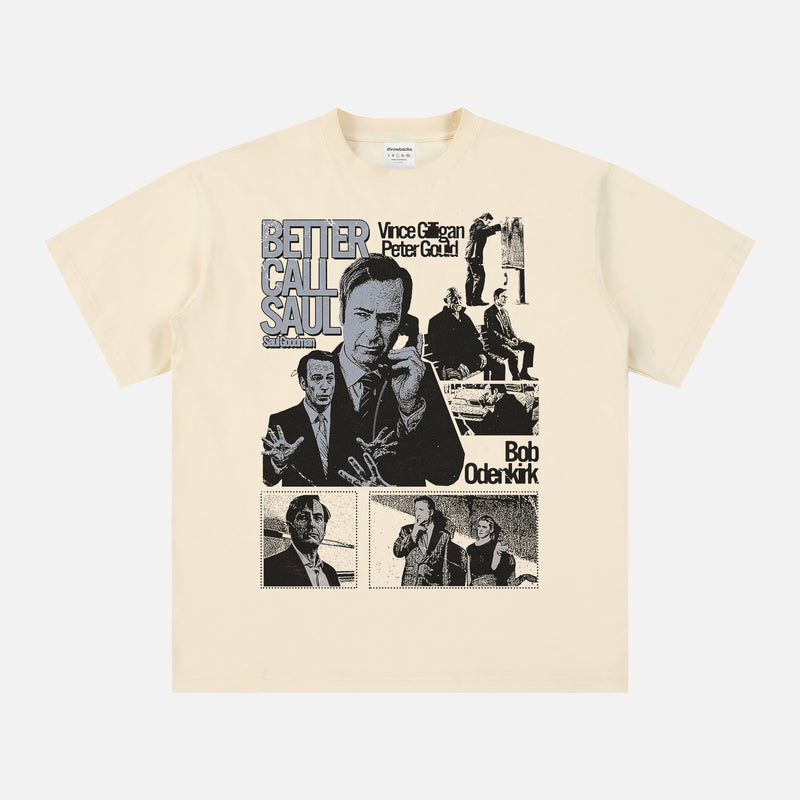 Beige Better Caul Saul T-shirt for breaking bad saul goodman bootleg streetwear tv show t-shirt fans