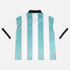 retro Messi argentina collar soccer jersey