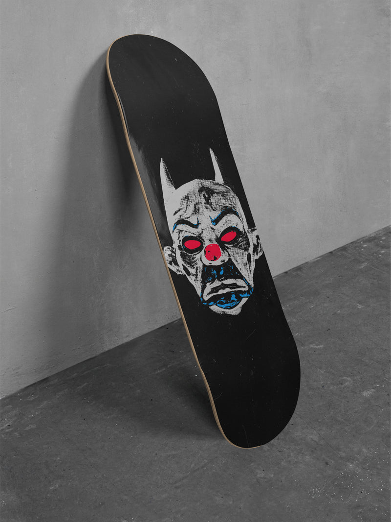The Dark Knight movie skateboard, Batman and Joker Mask skate deck wall art collectible
