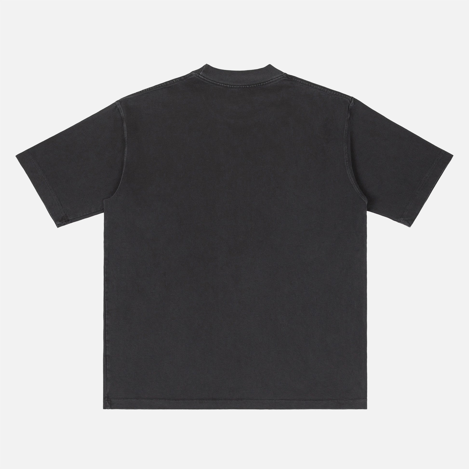 back of distressed black unisex t-shirt for sale at Throwbacks