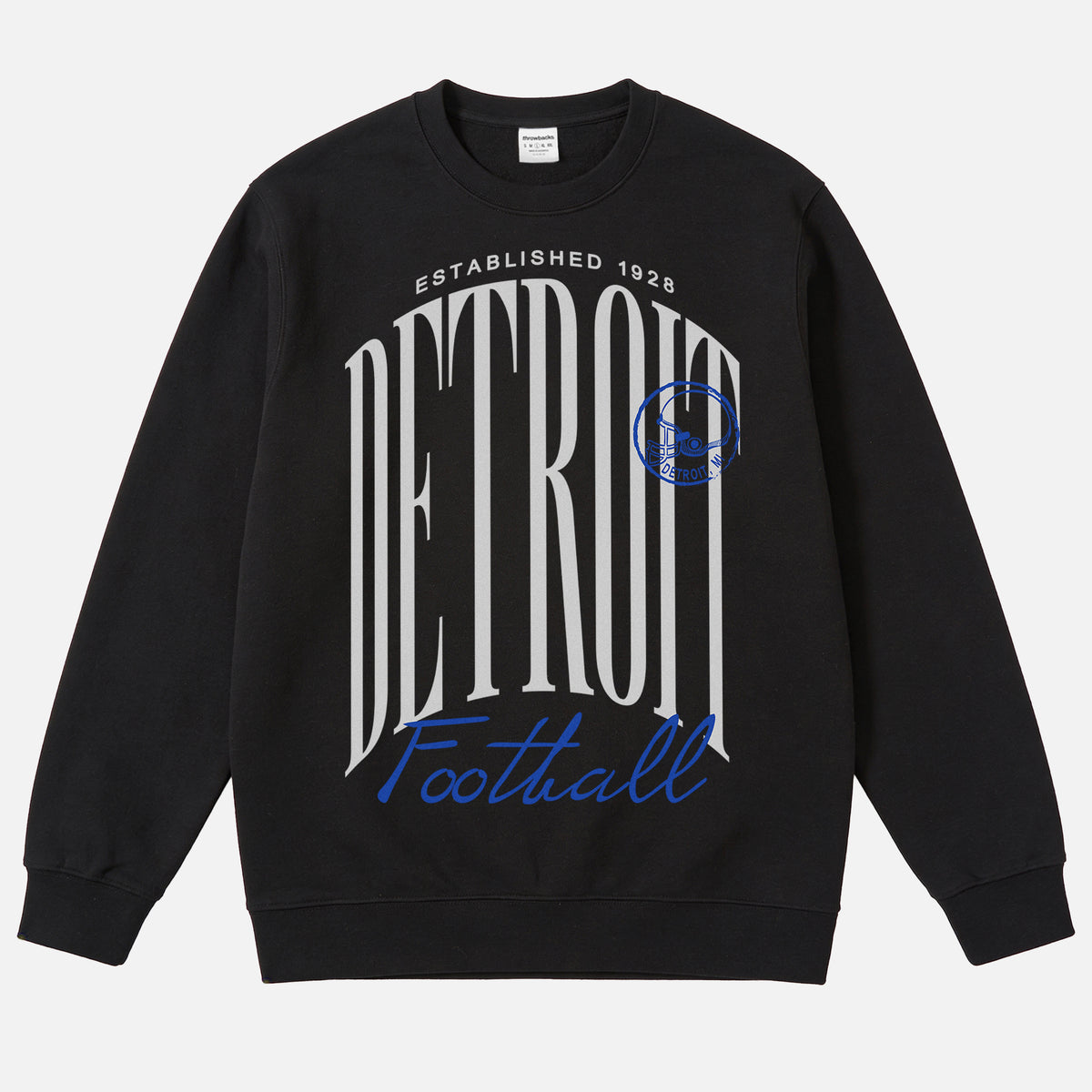 Premium 90s black Detroit Lions NFL football cotton sweatshirt
