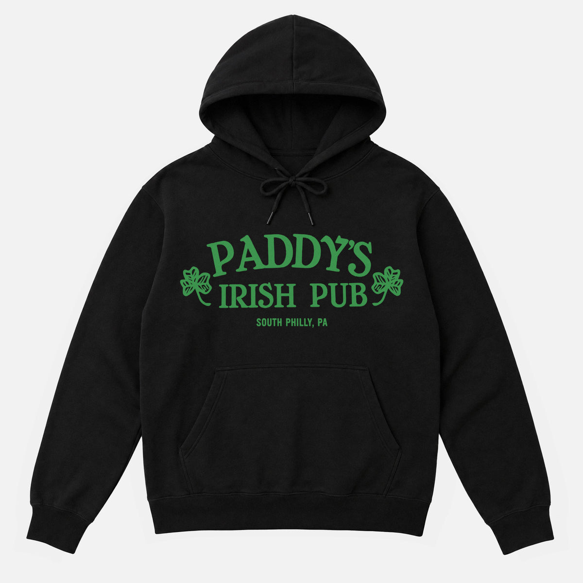 Black paddy's irish pub hoodie its always sunny in philadelphia sweatshirt
