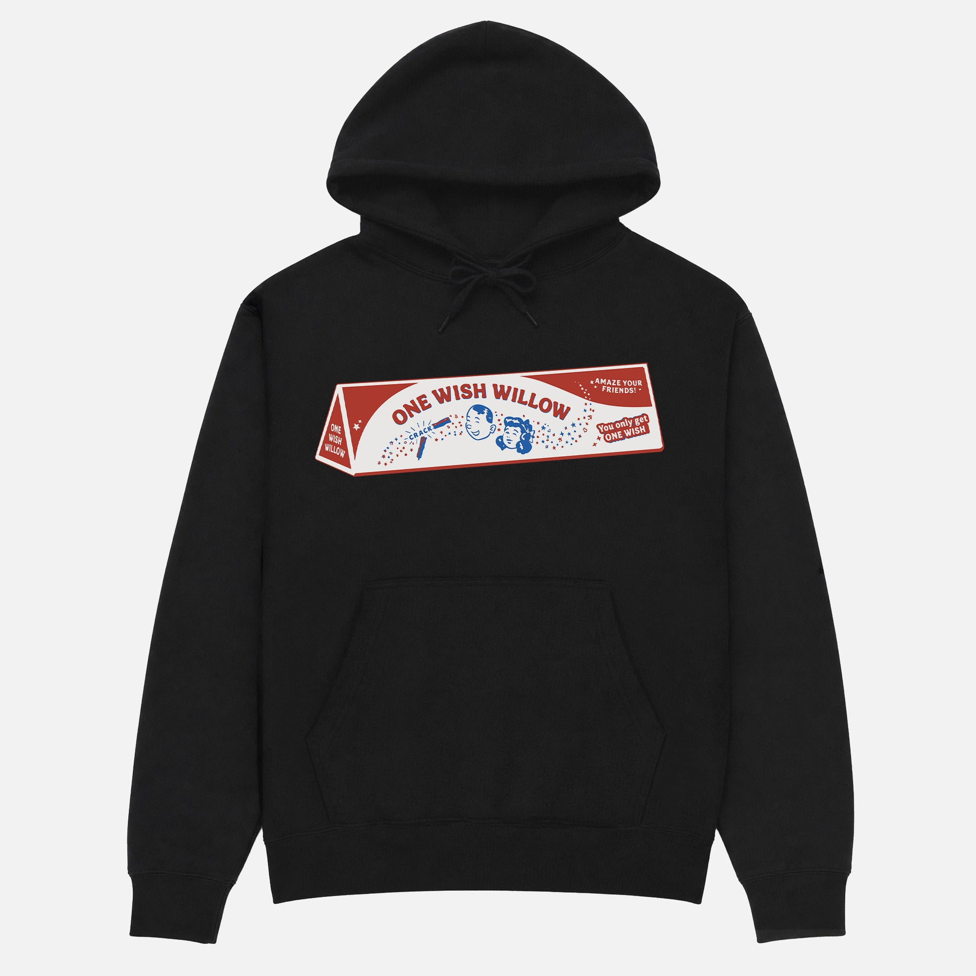 2026 Obsession horror Movie hoodie with one wish willow box logo on a unisex premium black hooded sweatshirt