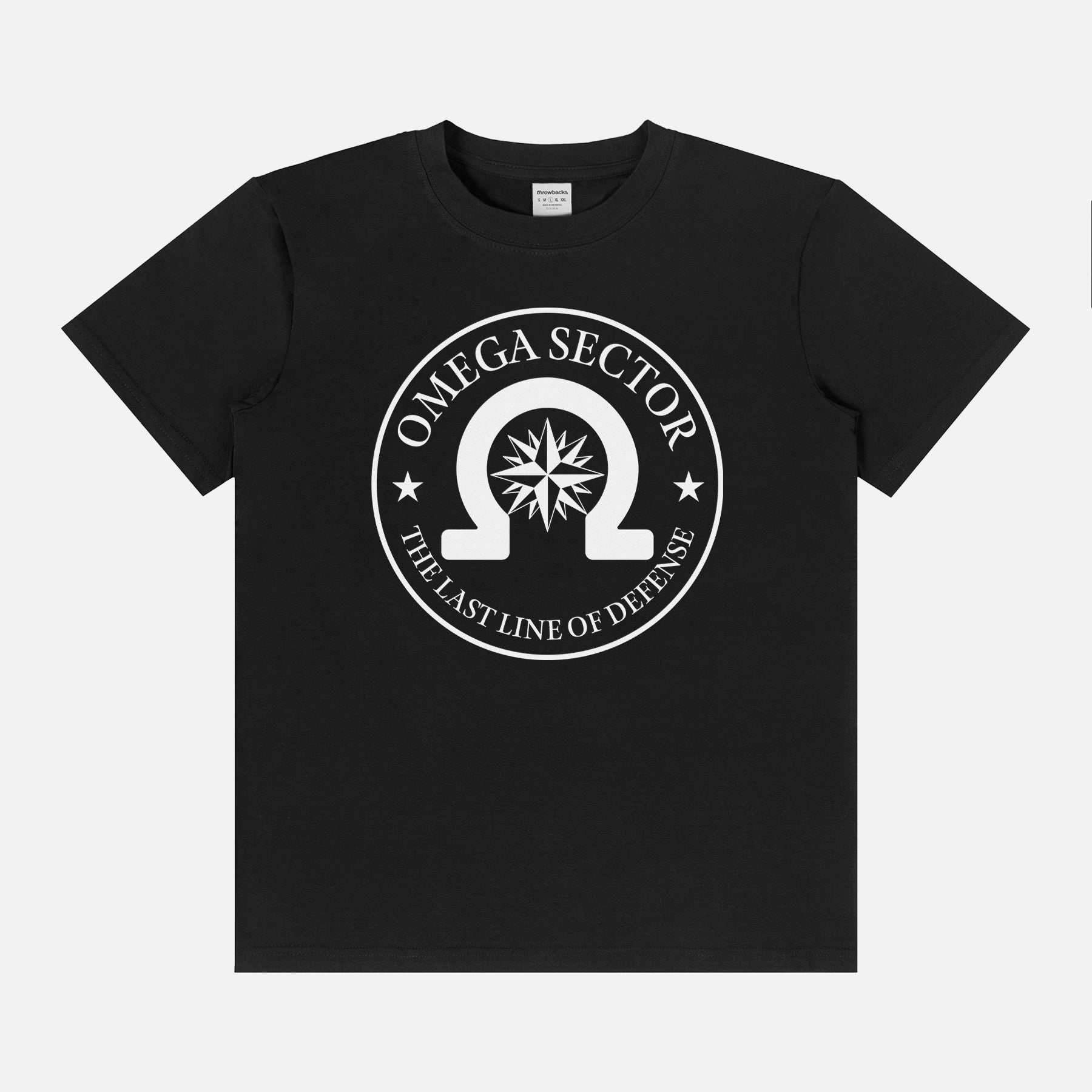 True Lies Movie t-shirt with Omega Sector logo on a black unisex t-shirt