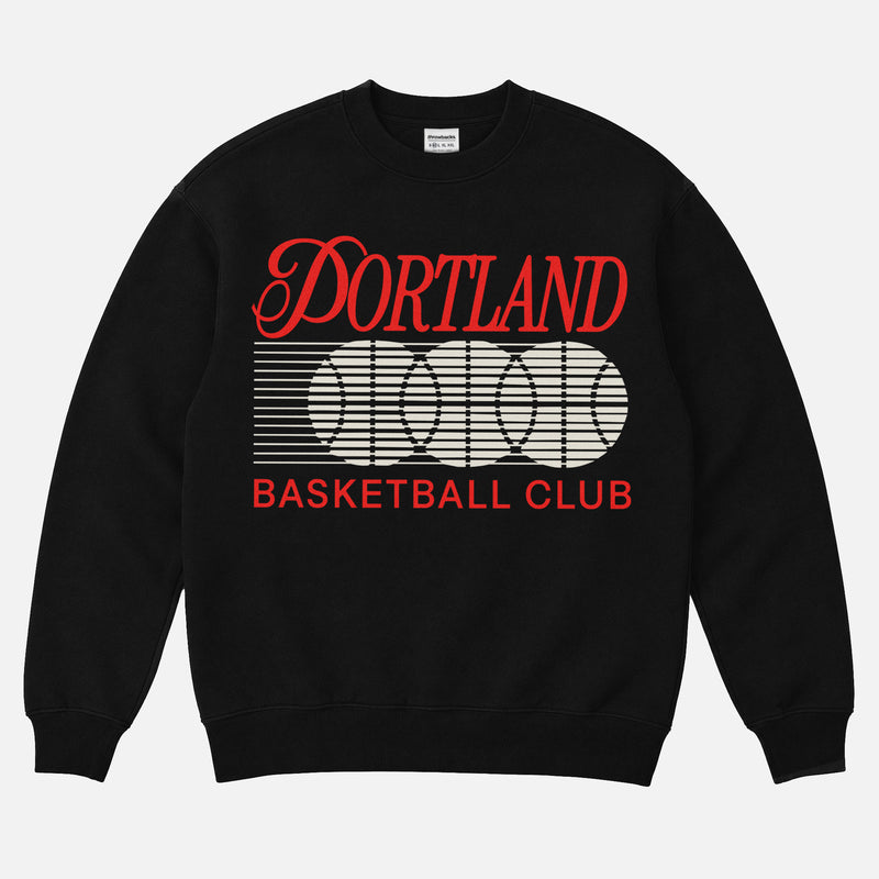 Retro 80s and 90s portland trailblazers streetwear basketball crewneck sweatshirt